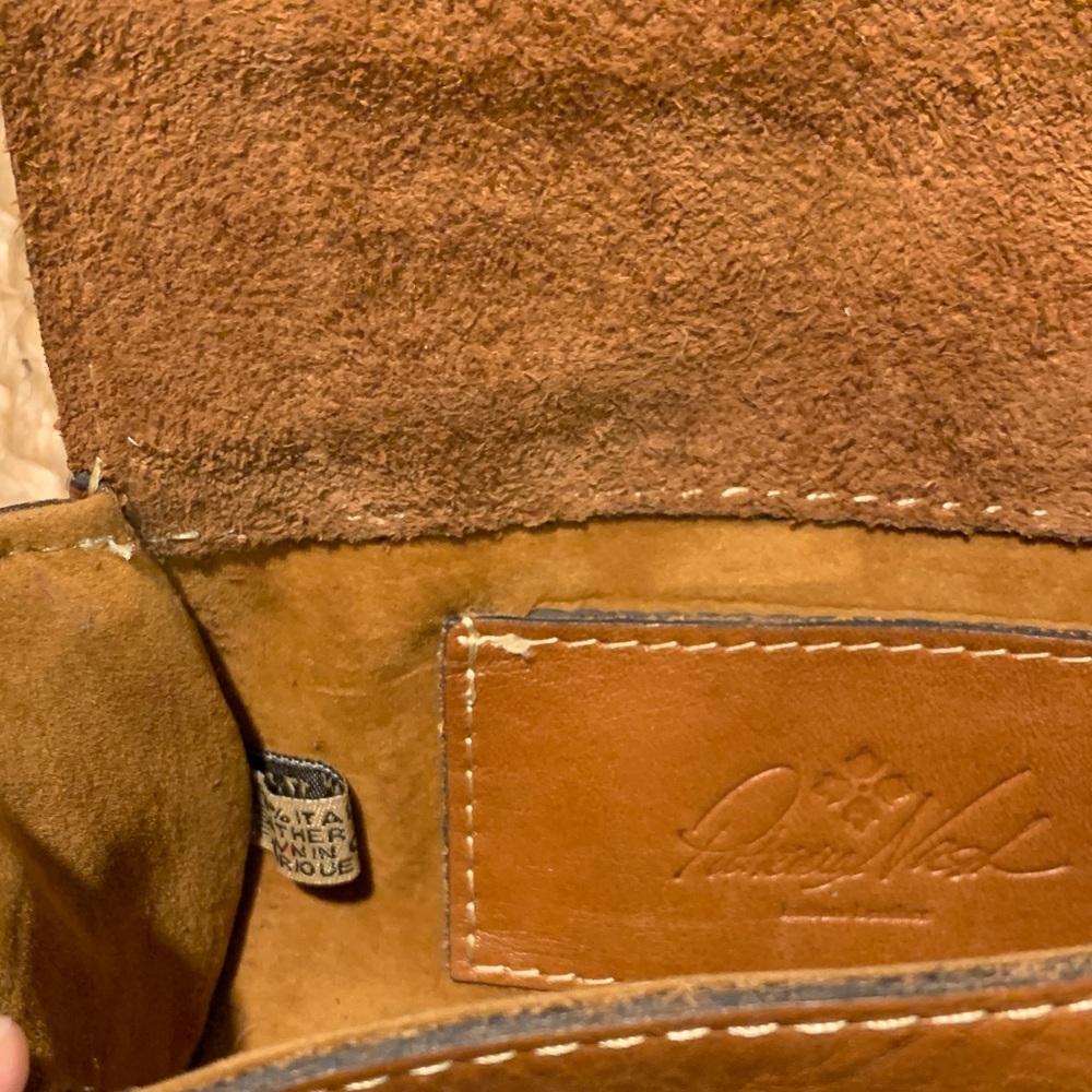 Beautiful Patricia Nash Tooled Brown Leather Crossbody Bag - Picture 9 of 10